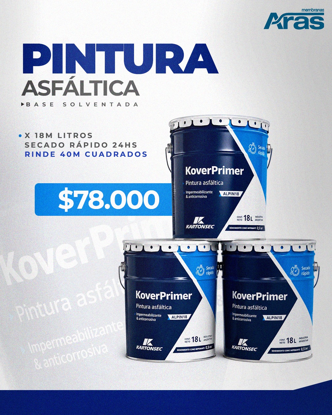 Pintura Asfáltica KoverPrimer Alpin 18